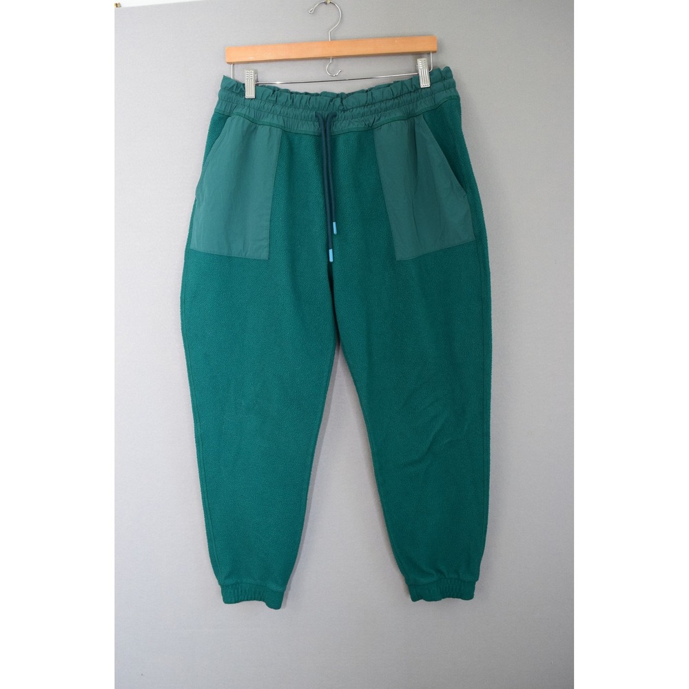 Cotopaxi Abrazo Fleece Jogger Pants XL Teal Green Recycled Women Activewear READ